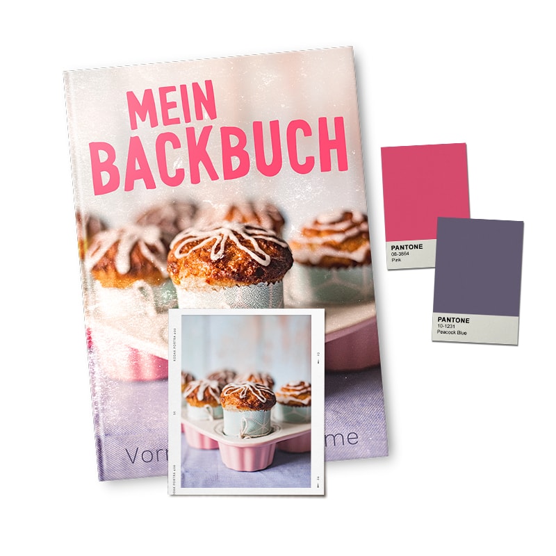 Backbuch und Fotos von Gebäck