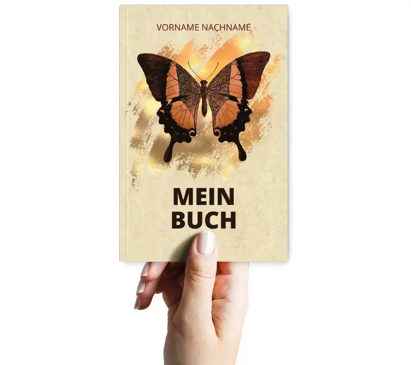 mein buch schmetterling hand